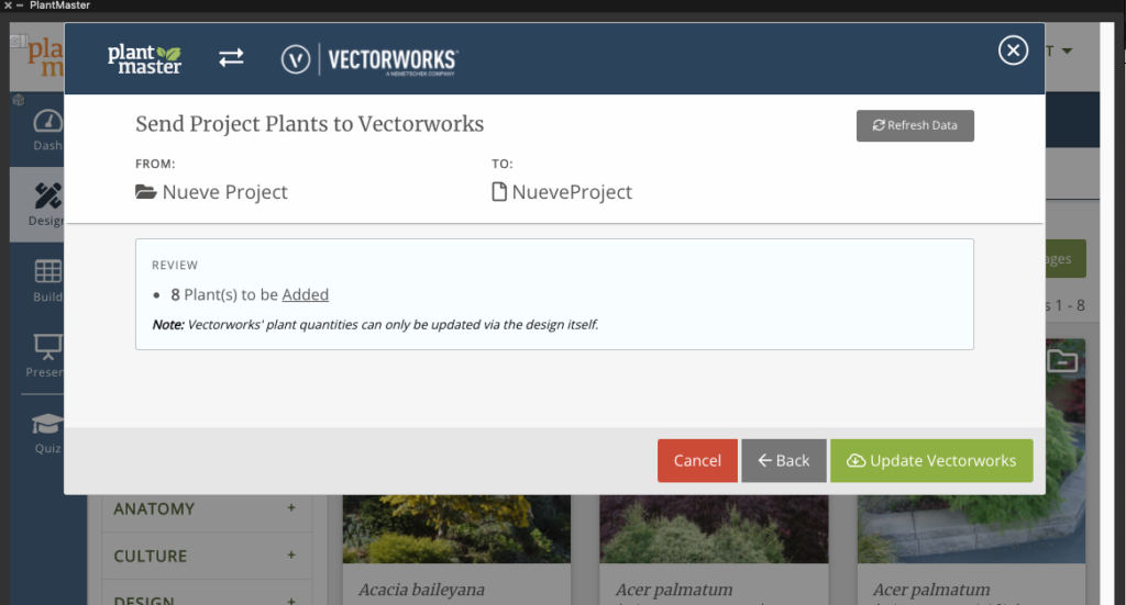 Send Project Plants Review
